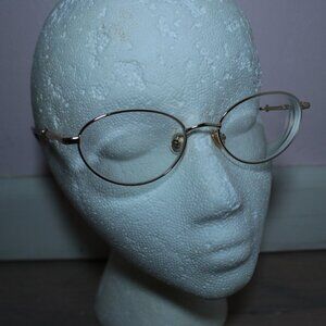 Amelia E. Becky Gold Metal Oval Eyeglasses Frames